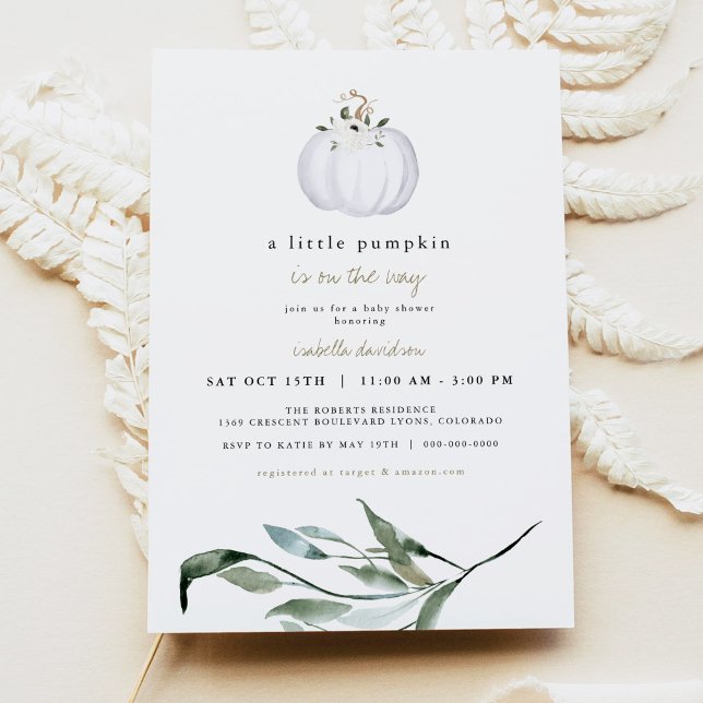 Invitación Tera - Baby Shower de la caída de la vegetación de (Subido por el creador)