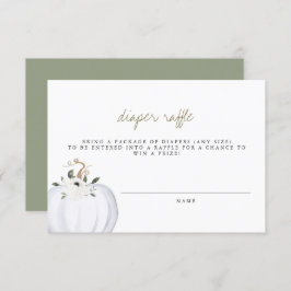 Invitación Tera - Boho Greenery Gold Diaper Ticket