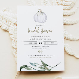 Invitación TERA Caída Calabaza Blanca Verdor Ducha de novia