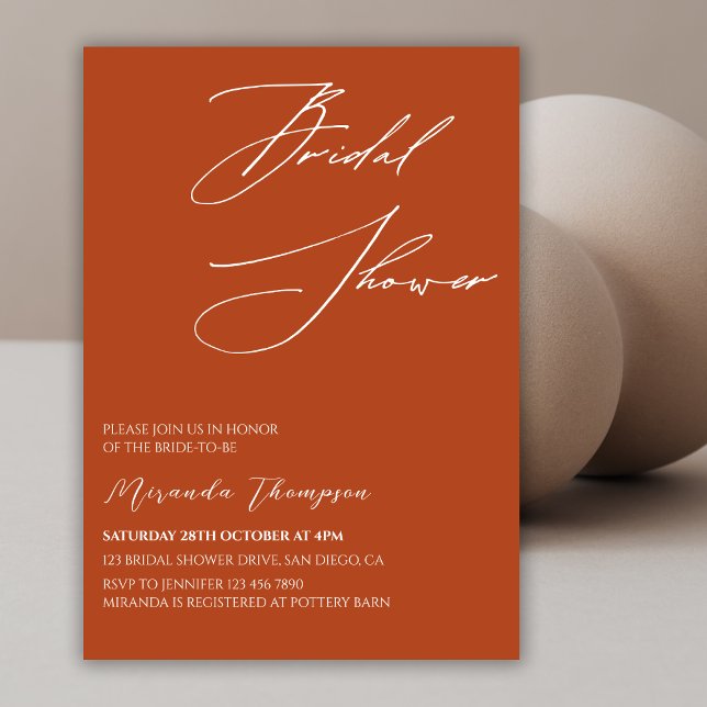 Invitación Teracotta Boho Elegante Ducha Bridal (Subido por el creador)