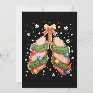 Invitación Terapeuta de árbol de Navidad de pulmón de terapia