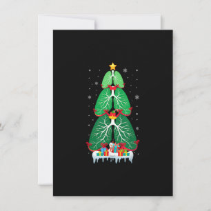 Invitación Terapia respiratoria en árbol de Navidad pulmonar 