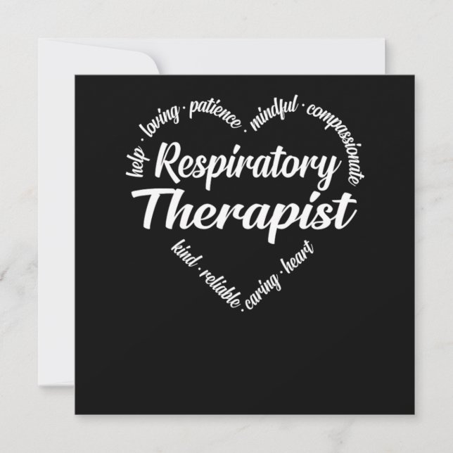Invitación Terapia respiratoria Terapia Respiratoria Corazón  (Anverso)