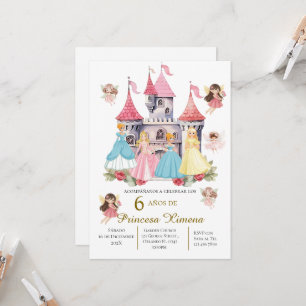 Invitación tercer cumpleaños de la princesa en su