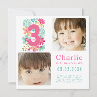 Invitación Tercer tercer Fiesta de cumpleaños, Plaza de la fo