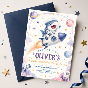 Invitación Tercer Viaje Alrededor del Sol Cumpleaños de Tibur