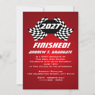 Invitación Terminada la graduación de Banderas de Carreras 20