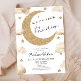Invitación Terminamos el Baby Shower Celestial de The Moon Bo