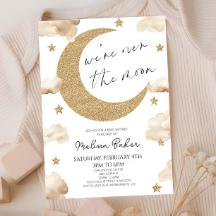 Invitación Terminamos el Baby Shower Celestial de The Moon Bo