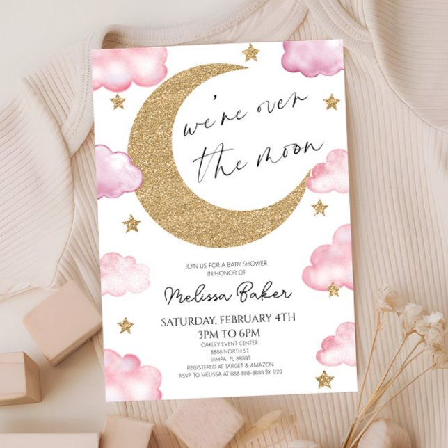 Invitación Terminamos el Baby Shower Celestial de The Moon Bo (Subido por el creador)