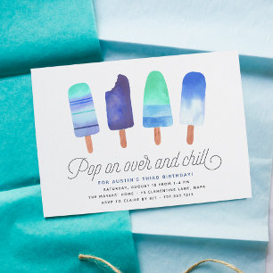 Invitación Terminar y cortar Niños de Popsicle Fiesta de cu
