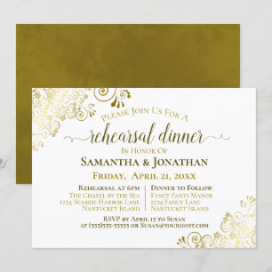 Invitación Terneros de oro en ensayo y cena de Bodas blancos