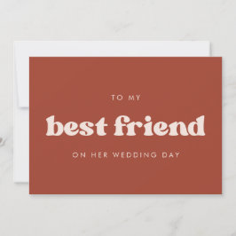 Invitación Terracota A mi mejor amiga en su día de boda