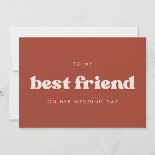 Invitación Terracota A mi mejor amiga en su día de boda