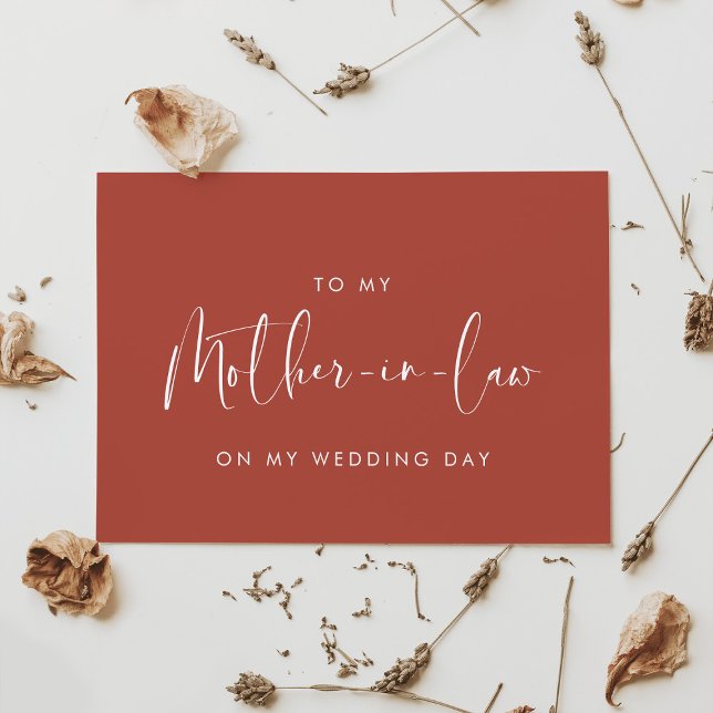 Invitación Terracota a mi suegra en el día de mi boda (Subido por el creador)