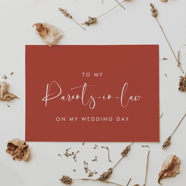 Invitación Terracota a mis padres en el día de mi boda (Subido por el creador)