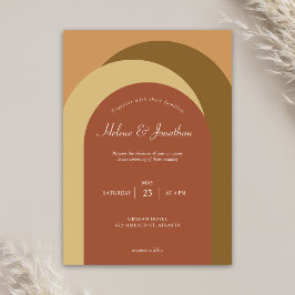 Invitación Terracota Boda Minimalista moderno