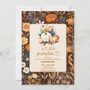 Invitación Terracota Calabacita otoño shower de bebé