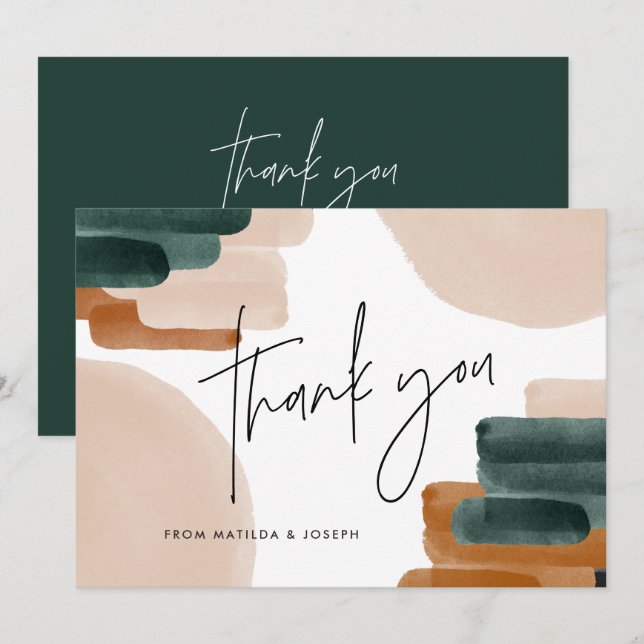 Invitación terracota descargable baby ducha gracias (Anverso / Reverso)