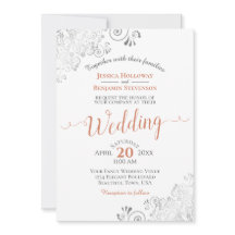 Terracota elegante de colores plateados sobre Boda