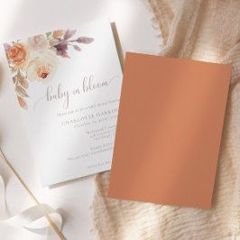 Invitación Terracota floral bohemiana | BABY SHOWER