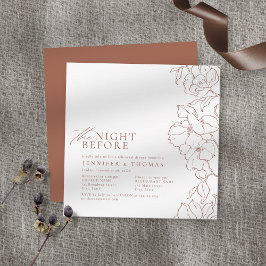 Invitación Terracota floral la noche anterior al ensayo