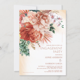 Invitación Terracota Flower Pampas