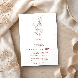 Invitación Terracota Hiedra Floral Boda Botánico hacemos