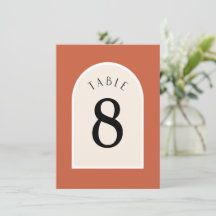 Terracota Mesa de arco moderno número de dos caras