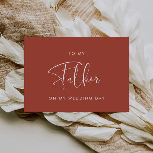 Invitación Terracota moderna A mi padre el día de mi boda