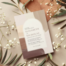 Invitación Terracota moderna especiada | Boda Boho