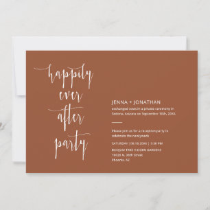 Invitación Terracota moderna feliz desde entonces