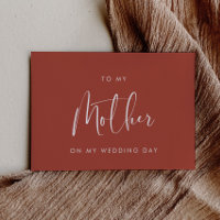 Terracota moderna Para mi madre el día de mi boda