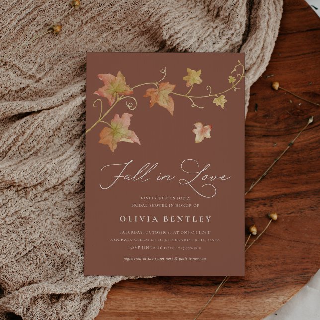 Invitación Terracota | Otoño deja caer la ducha de novia (Subido por el creador)