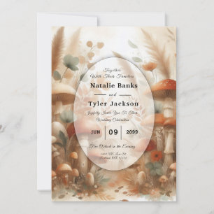 Invitación Terracota Seta Mágica del Bosque Boda