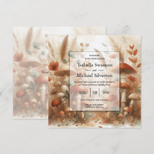 Invitación Terracota Seta Mágica del Bosque Boda