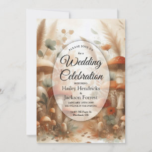 Invitación Terracota Seta Mágica del Bosque Boda