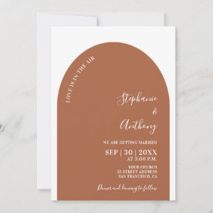 Invitación Terracota y Boda del Arco Blanco