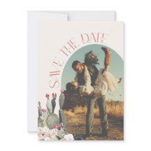 Terracota y Cactus Guardar la foto de la fecha