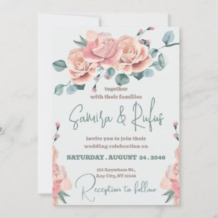 Invitación Terracota y orquídeas blancas Flores Boho Boda