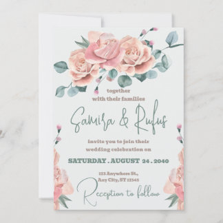 Invitación Terracota y orquídeas blancas Flores Boho Boda