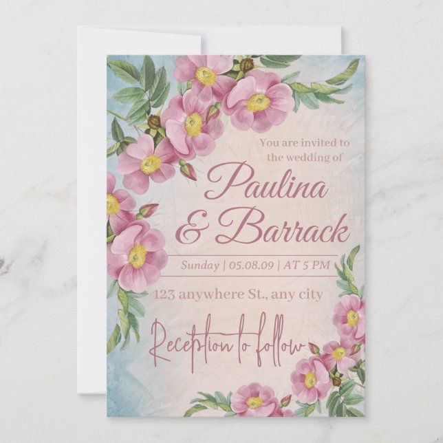 Invitación Terracota y orquídeas blancas Flores Boho Boda (Anverso)