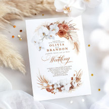 Terracota y orquídeas blancas Flores Boho Boda