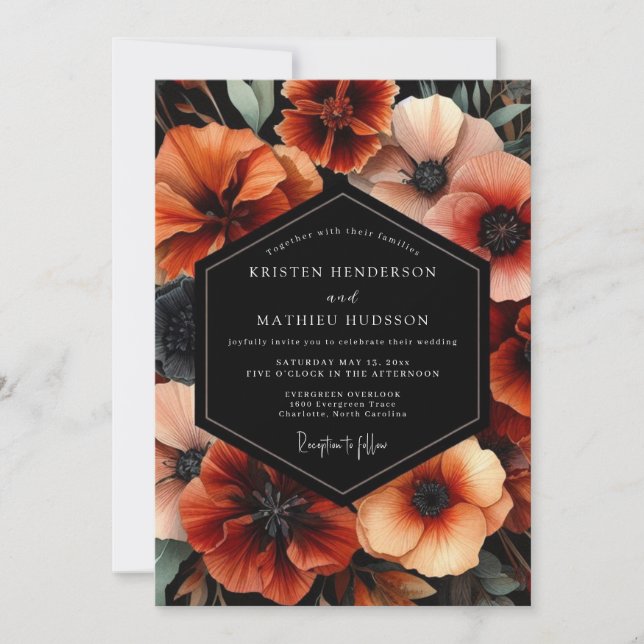 Invitación Terracotta Bloom Harvest Wedding (Anverso)
