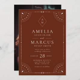 Invitación Terracotta Boda Celestial Moon & Stars