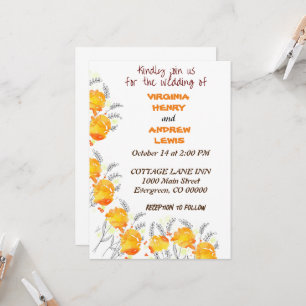 Invitación Terracotta Boda Floral