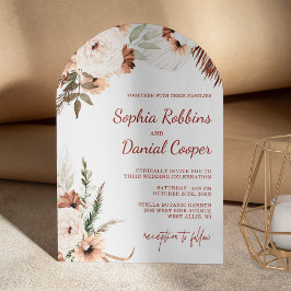Invitación Terracotta Bohemian Boda de la Tierra Floral
