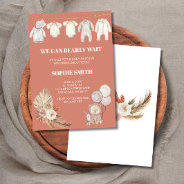 Invitación Terracotta Boho Pampas Podemos Esperar