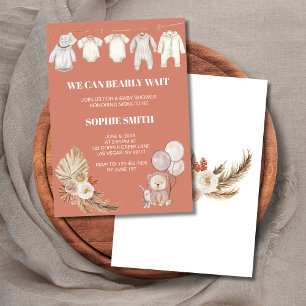 Invitación Terracotta Boho Pampas Podemos Esperar