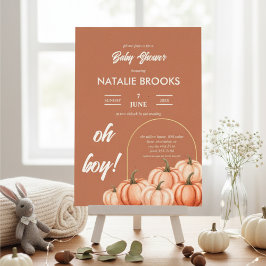 Invitación Terracotta Boho Pumpkin Fall Baby Shower